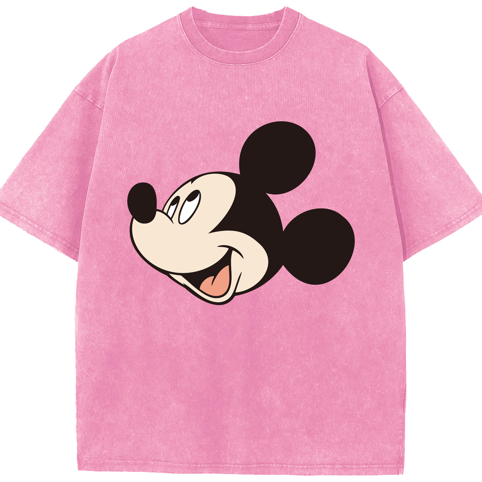 （画像用） ミッキーマウス Mickey Mouse 綿100% ヴィンテージ風 半袖Tシャツ（フロントプリント）